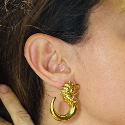 Boucles d'oreilles Boucles d'Oreille Or Tête de Lion 58 Facettes 20400000222