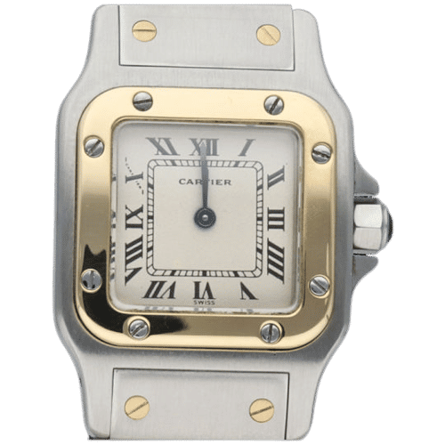 Montre Cartier Montre Santos De Cartier Galbee Pm 58 Facettes MT44219