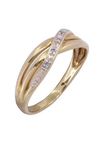 Bague 56 Bague moderne entrelacée diamants 58 Facettes 088421