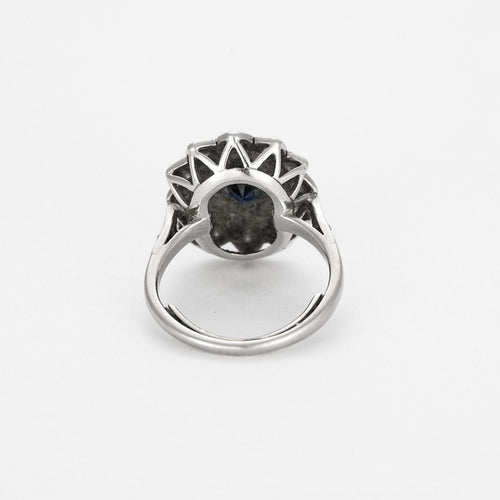 Bague 52 Bague marguerite, saphir et diamants 58 Facettes GU169
