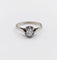Bague 53.5 Bague solitaire Art Déco or blanc diamant taille ancienne 0.35 carat 58 Facettes A06275