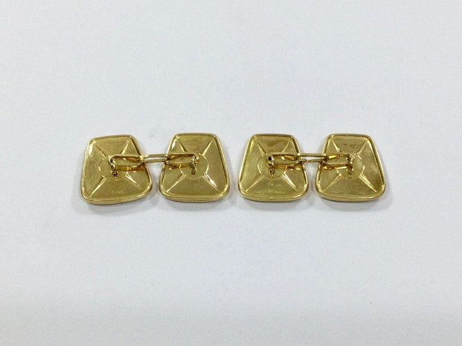 Boutons de manchette Boutons De Manchette trapèzes Or Jaune 58 Facettes 950860