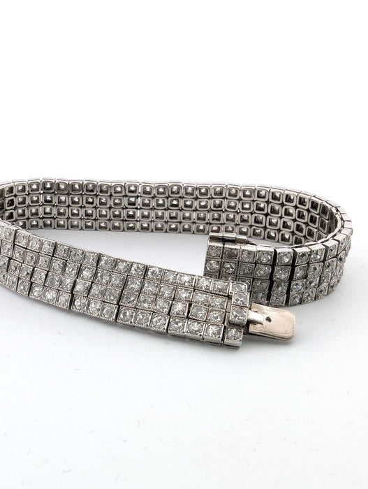 Bracelet Bracelet en platine avec diamants 58 Facettes