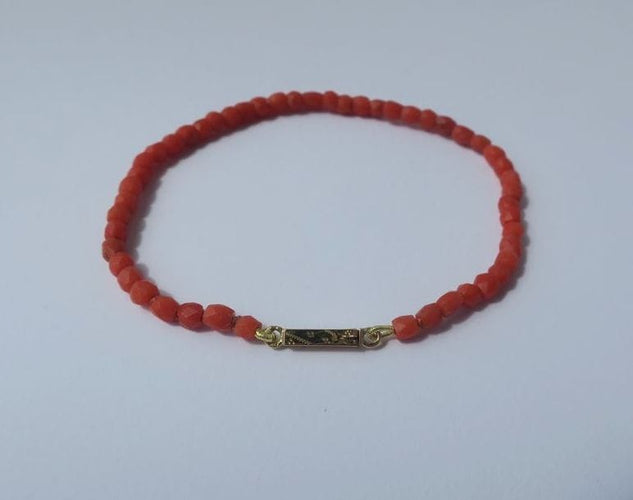 Bracelet Bracelet régional XIXe corail facetté 58 Facettes
