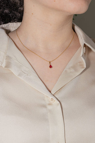 Collier Collier Or jaune Rubis 58 Facettes 4021227RV