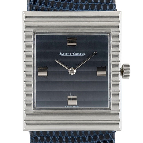 Montre Jaeger-LeCoultre Vogue 9120 42 Blue Dial Rectangular Waved Case Circa 1970 58 Facettes