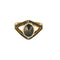 Bague or jaune, diamant noir