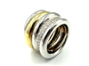 Ring 54 POMELLATO. "Tubolare" collection, 2 18K gold and diamond ring 58 Facettes