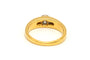 Bague 58 Bague contemporaine en or jaune et blanc 18 carats sertie de diamants "taille" brillant (+-0,56 ct) 58 Facettes B647