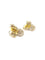 Boucles d'oreilles Boucles d'oreilles vintage années 80 en or jaune avec diamants 58 Facettes 60737