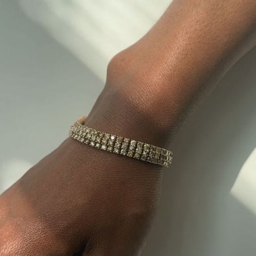 Bracelet Bracelet 3 lignes diamants 58 Facettes 31250
