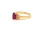 Bague 49 Bague contemporaine en or jaune sertie d'un rubis et de diamants 58 Facettes 22365