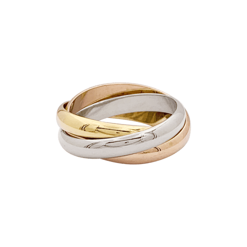 Bague 57 Bague Cartier, "Trinity Classique", trois ors. 58 Facettes 34558