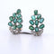Boucles d'oreilles Boucles d'oreilles en platine ornées d'émeraudes et de diamants 58 Facettes