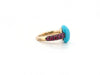 Bague 47 bague POMELLATO capri turquoise & rubis t47 en or rose 18k boite 58 Facettes 265806