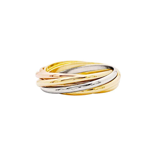 Bague 52 Bague Cartier, "Trinity 7 anneaux", trois ors. 58 Facettes 35273
