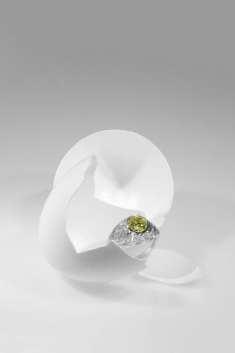 Bague 58 Étincelle d'amour des années 1950 : bague en diamant brun orangé intense 58 Facettes 21028-0224