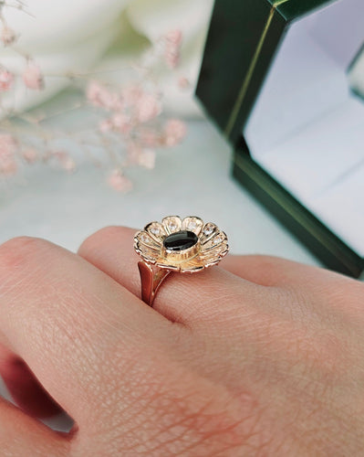 Bague 54 Bague Fleur Saphir étoilé 58 Facettes 82