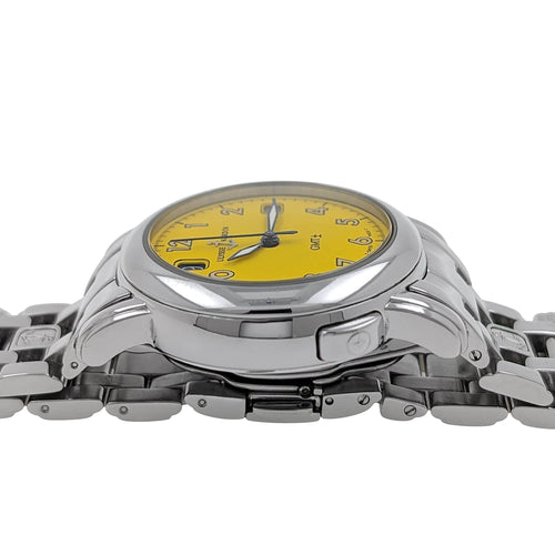 Montre Ulysse Nardin San Marco GMT + Dual Time Date 203-22 Stainless Steel Yellow Dial Automatic 58 Facettes