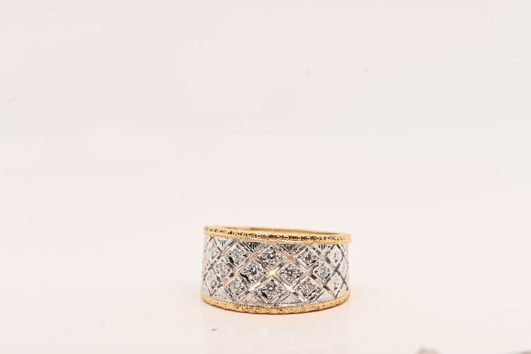 Bague 54 Bague diamants 0,340 carat or bicolore 58 Facettes