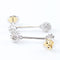 Boucles d'oreilles Longues boucles d'oreilles en or blanc 18 carats ornées de rosettes de diamants 58 Facettes VV1-F
