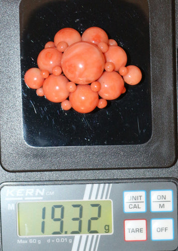 Broche corail Napoléon III