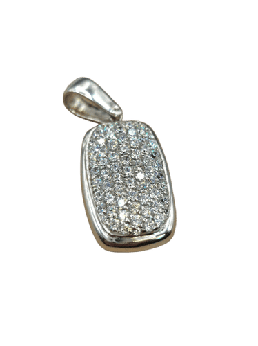 Pendentif Pendentif médaillon en or blanc 18kt et diamants 58 Facettes