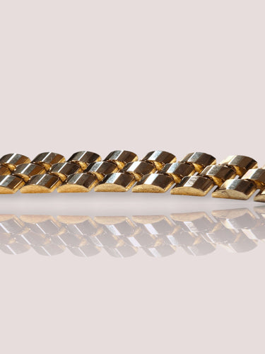 Bracelet Bracelet jubilé en or jaune 14 carats 58 Facettes 90242