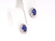Boucles d'oreilles Boucles d'oreilles or blanc, diamants et saphir 58 Facettes 2013
