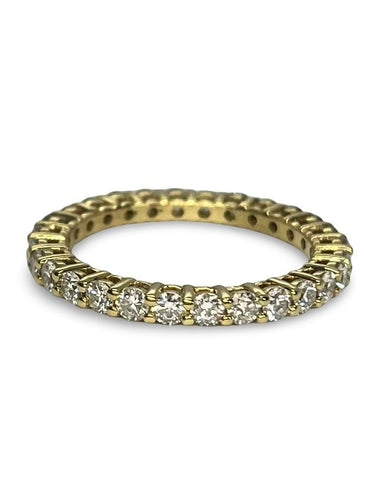 Bague 51 Alliance tour complet or jaune et diamants 1 ct 58 Facettes 77701