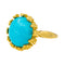 Bague 47 Bague  Or jaune Turquoise 58 Facettes 4377131RV