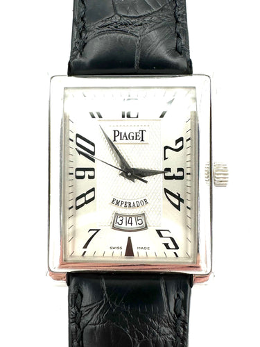 Montre PIAGET. Collection "Emparador", montre en or blanc automatique. 58 Facettes