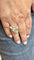 Bague 53 Bague Hermes Fer à cheval en or et corps en argent 58 Facettes