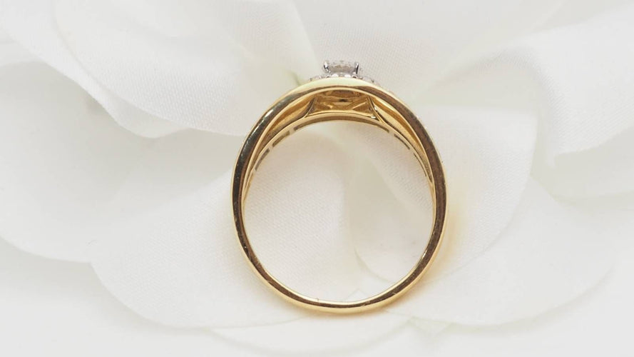 Bague 56 Bague solitaire or jaune et diamant certifié 58 Facettes 32542