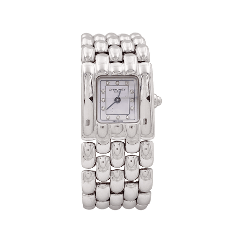 Montre Montre Chaumet modèle "Khésis" en acier, nacre. 58 Facettes 34614