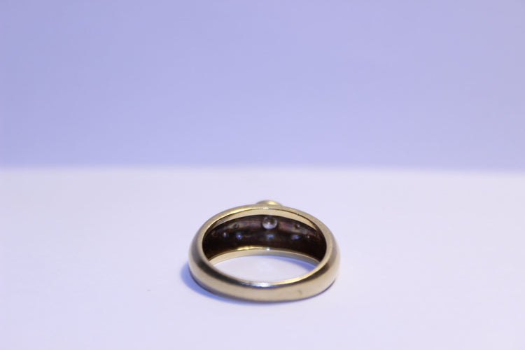 Bague 52 Bague Or jaune Diamants 58 Facettes