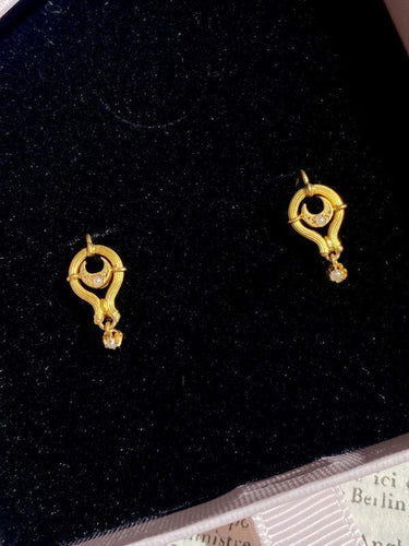 Boucles d'oreilles Boucles d'oreilles anciennes en or jaune 18k 58 Facettes