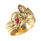 Bague 58 Bague Serpent Victorienne : Un Trio Symbolique en Or 58 Facettes 24137-0077
