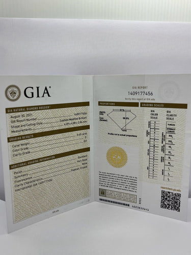 Bague 51 Solitaire or blanc et diamant coussin 0,66 ct 58 Facettes 00061701