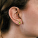 Boucles d'oreilles Boucles d'oreilles puces péridots or jaune 58 Facettes