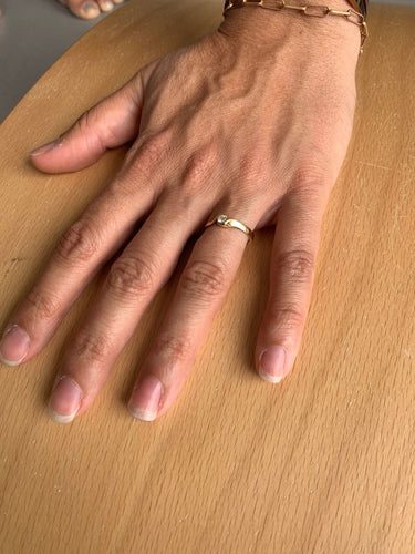 Bague 54 Bague Solitaire Or Jaune Diamant 0.13ct 58 Facettes 3097/1