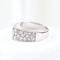 Bague 56 Bague en or blanc 18 carats pavée de diamants 58 Facettes VV1-A