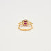 Bague 52 Bague or jaune rubis et diamants 58 Facettes