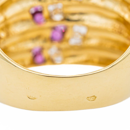 Bague 54 Bague Or jaune Rubis, Diamant 58 Facettes 2975520CN