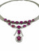 Collier Collier en or blanc diamants et rubis 58 Facettes