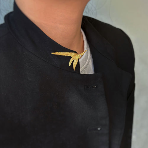 Broche Broche Oiseau or jaune diamant 58 Facettes 240342R