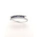 Ring 54 White gold ring set with 56 diamonds and 10 sapphires 58 Facettes