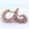 Boucles d'oreilles Orecchini créoles pavés en or rose 18k et diamants 58 Facettes OR204