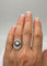 Bague 53.5 Bague ovale Art Déco en or gris sertie de diamants et saphirs 58 Facettes