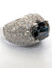 Bague Splendide bague en or blanc 18 carats avec saphir et diamants 58 Facettes